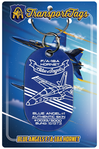 Transit Tag Blue Angels F/A-18A Hornet – Transport Tags LLC