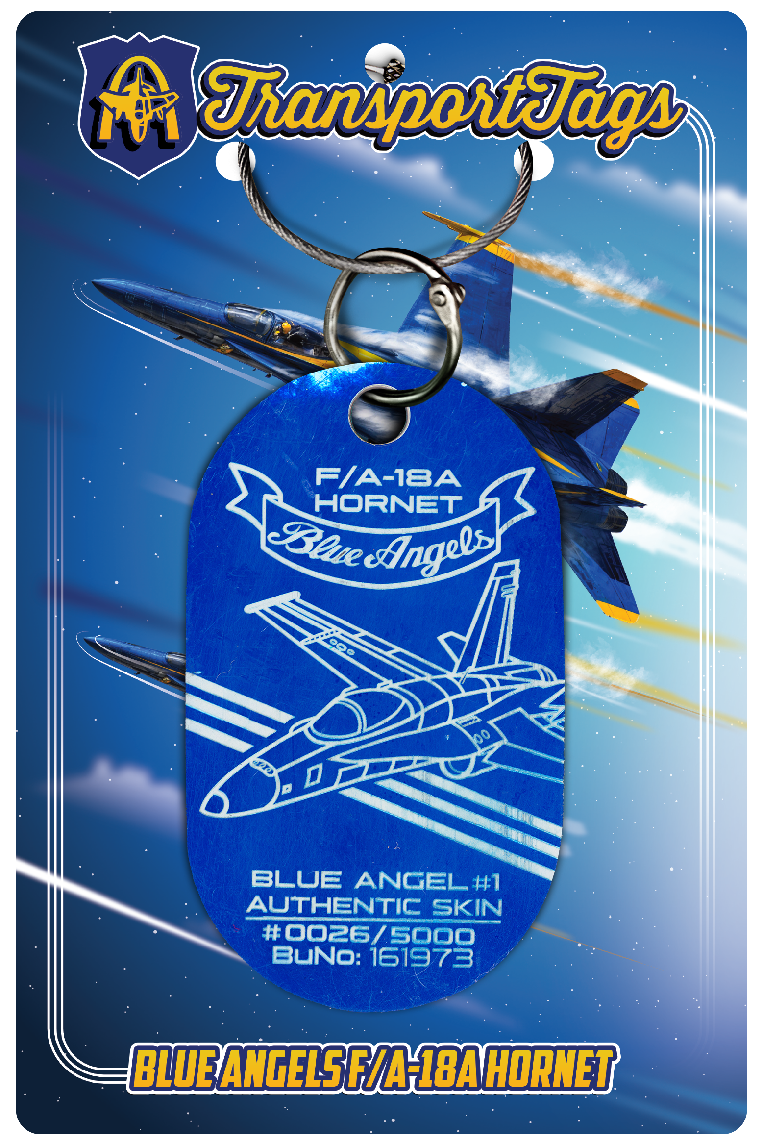 Blue Angels F/A-18A Hornet – Transport Tags LLC